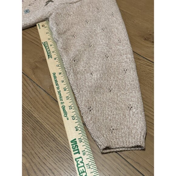 Jantzen Classics Cardigan Sweater Hand Embroidered Women Size Medium Floral VTG - Picture 13 of 15